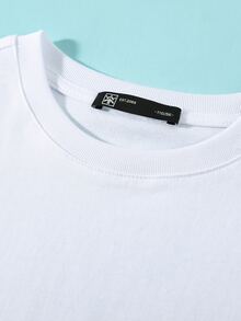 Camiseta con estampado de dibujos animados - Blanco - Ver 3