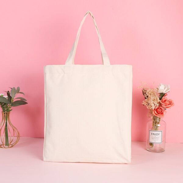 

Minimalist Canvas Tote Bag, Beige