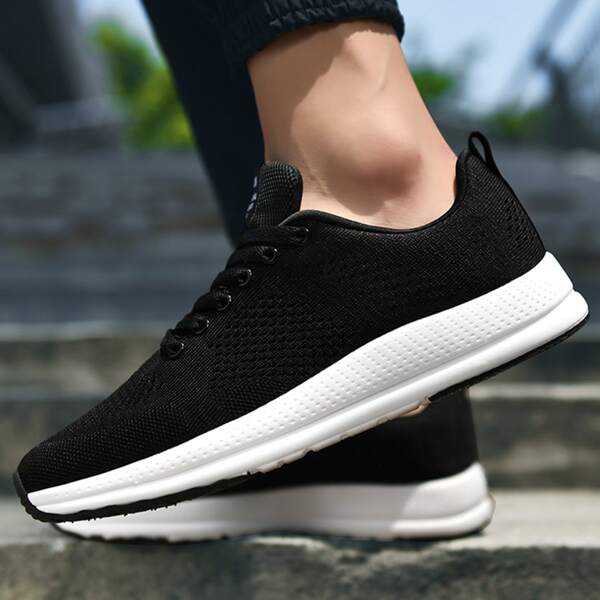 

Men Lace-Up Front Sneakers, Black
