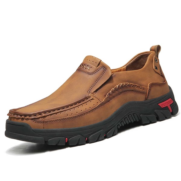 

Men Stitch Detail Loafers, Brown