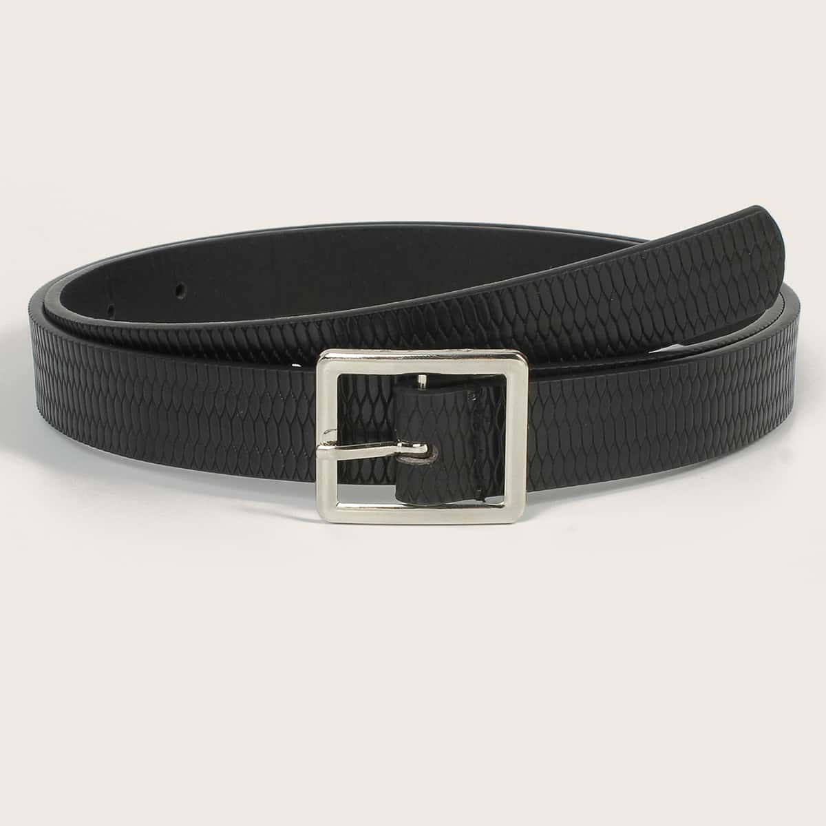 

Square Buckle Belt, Black