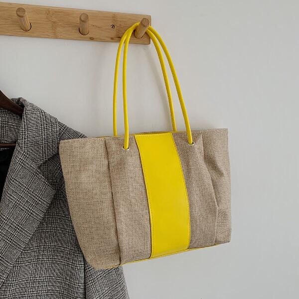 

Minimalist Shoulder Tote Bag, Yellow