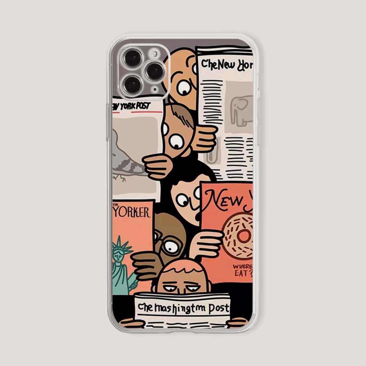 

Cartoon Figure Phone Case, Multicolor