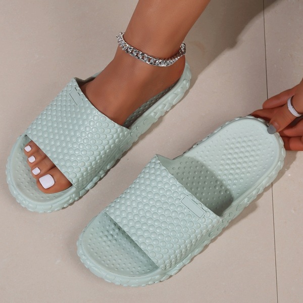 

Minimalist Textured Slides, Mint green