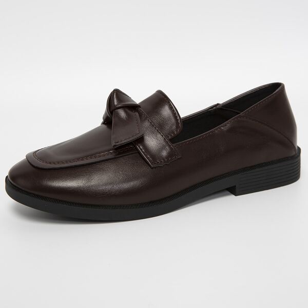 

Knot Decor Loafers, Brown