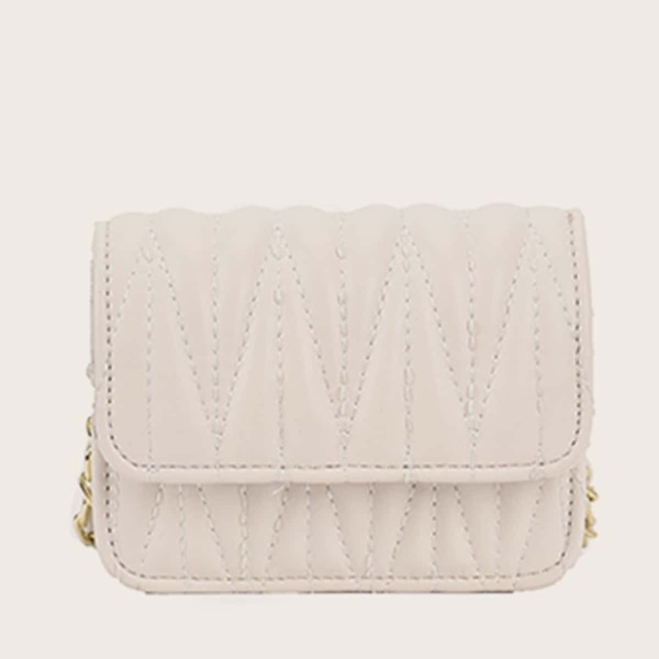 

Mini Stitch Detail Crossbody Bag, Beige