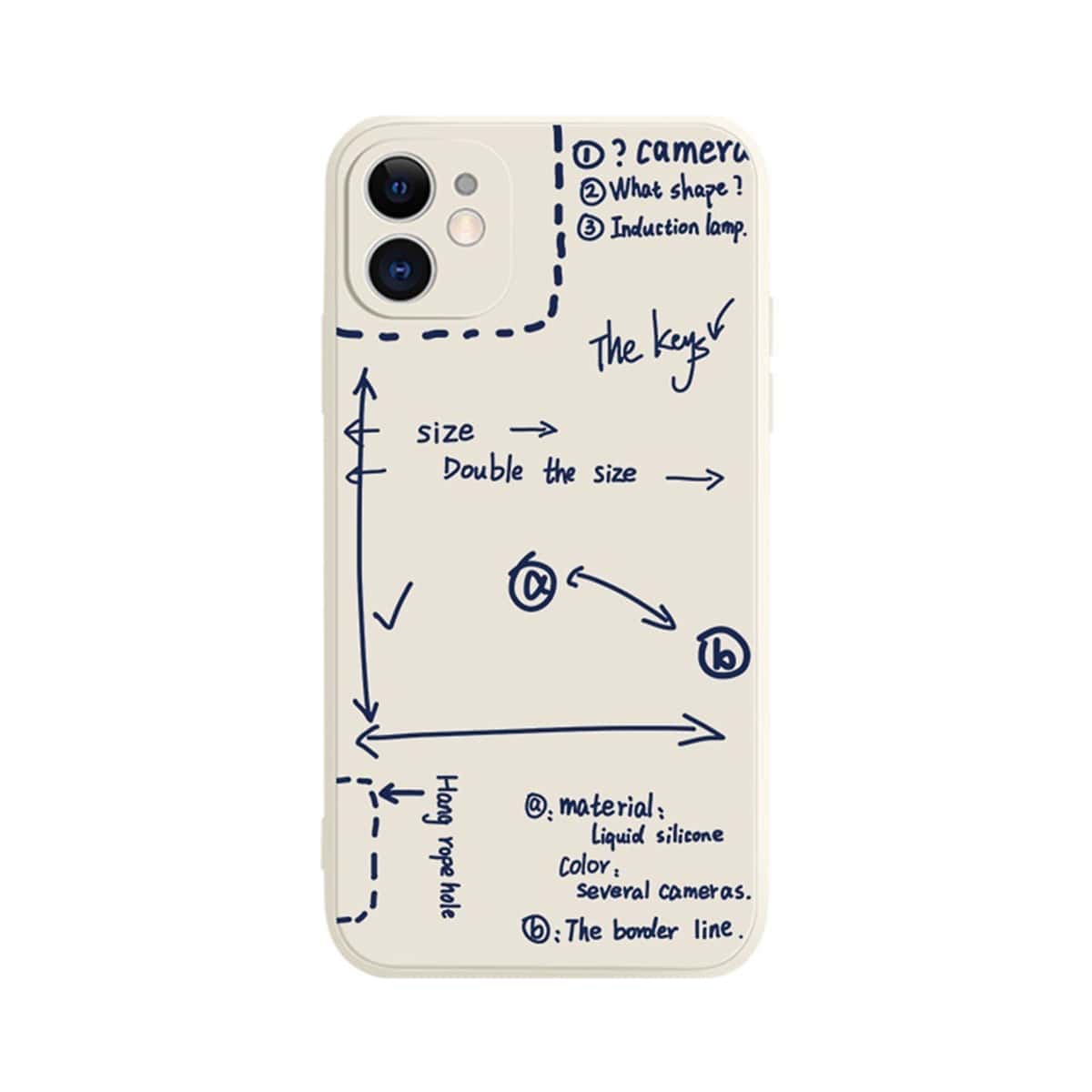 

Quadrant Pattern Phone Case, White
