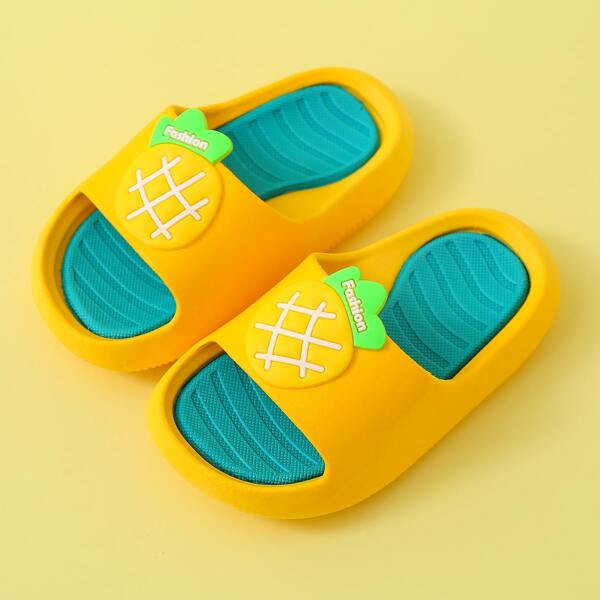 

Toddler Boys Pineapple Pattern Slides, Yellow