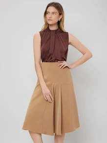 MOTF PREMIUM Top sin manga de cuello alzado - Marrón Chocolate - Ver 7