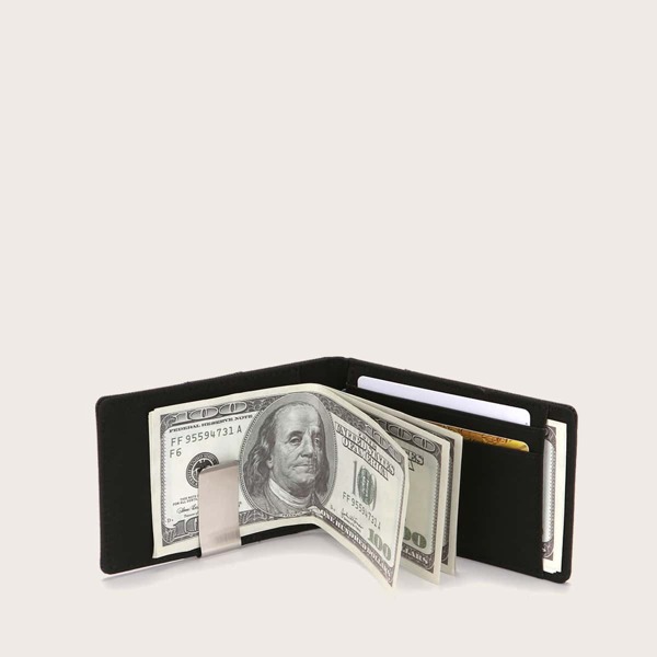 

Men Metal Clip Wallet, Black