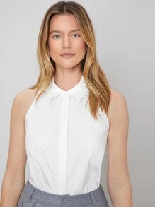 SHEIN 直筒款無袖襯衫