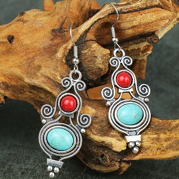 

Turquoise Decor Drop Earrings, Multicolor