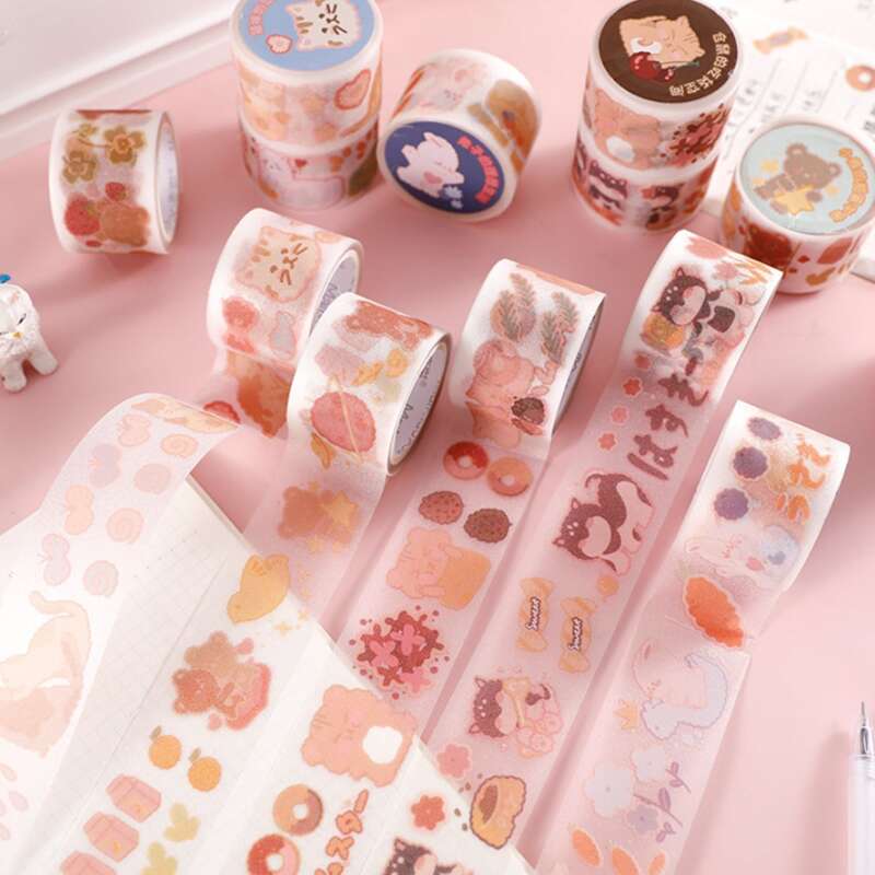 

1roll Random Cartoon DIY Tape, Multicolor