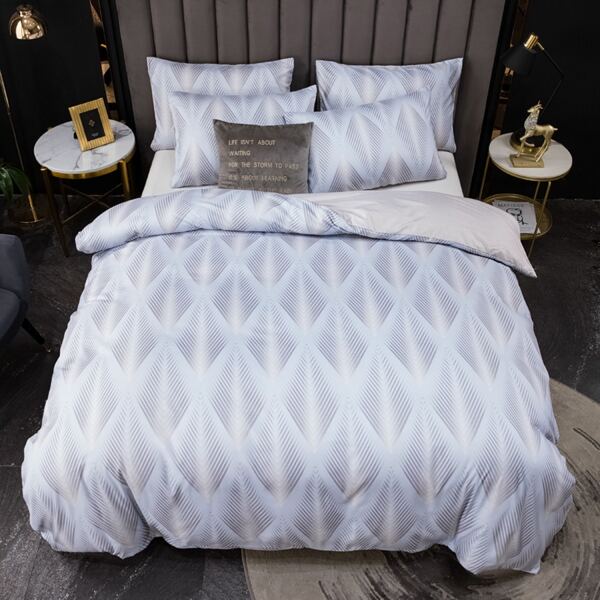 

Geometric Pattern Duvet Cover Set Without Filler, Multicolor
