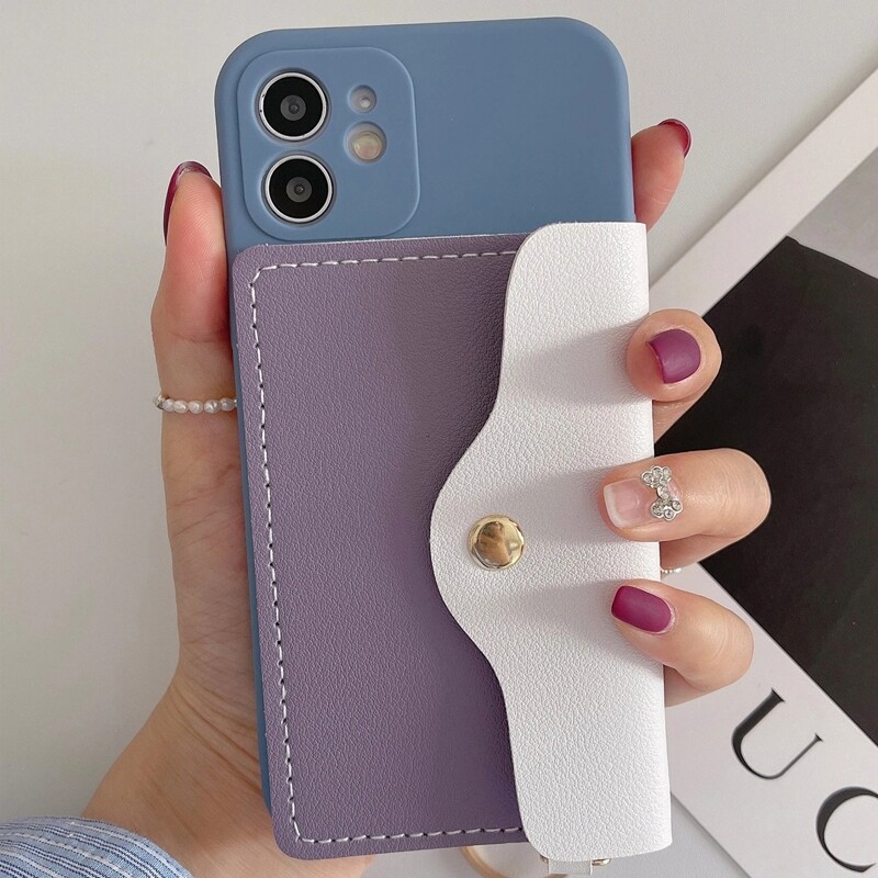 

Colorblock Wallet Phone Case, Multicolor