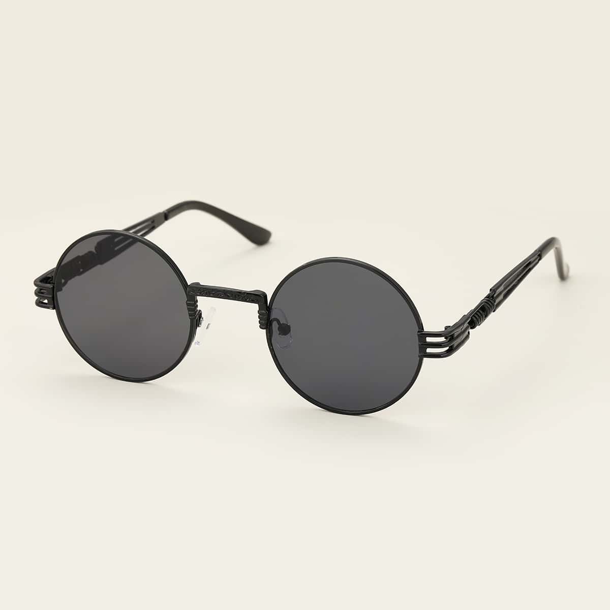 

Guys Round Frame Sunglasses, Grey