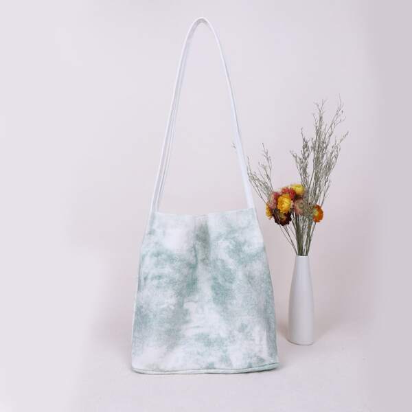 

Tie Dye Canvas Shoulder Bag, Green