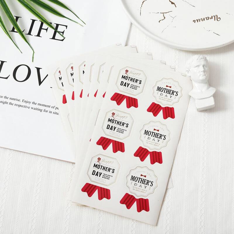 

10sheets Mother's Day Sealing Sticker, Red