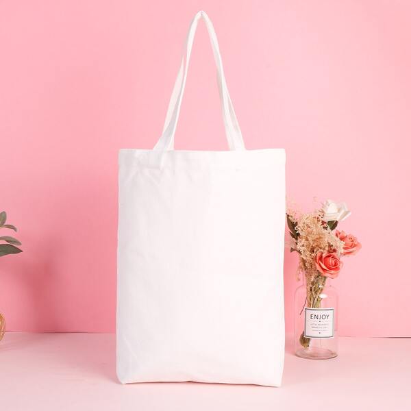 

Minimalist Canvas Shopper Bag, White