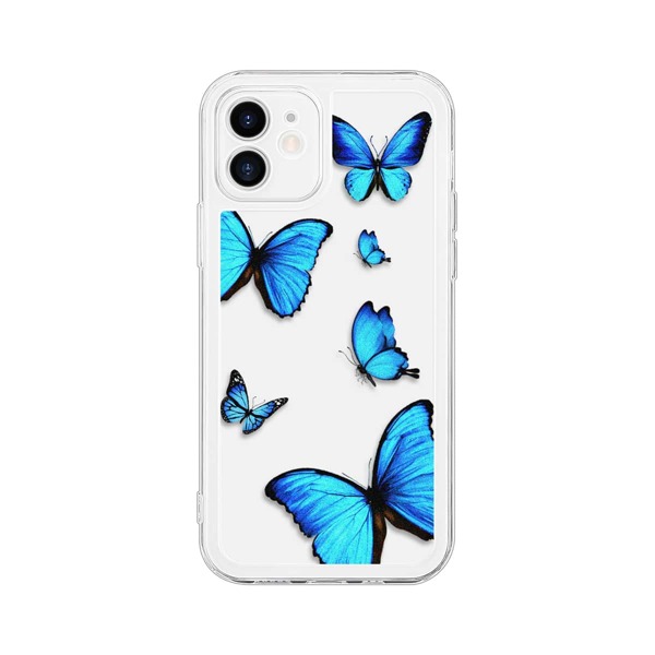 

Butterfly Print Phone Case, Blue