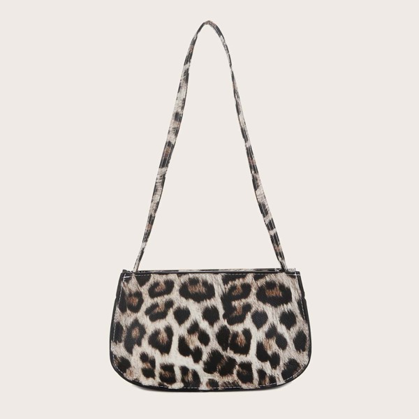 

Leopard Shoulder Bag, Brown