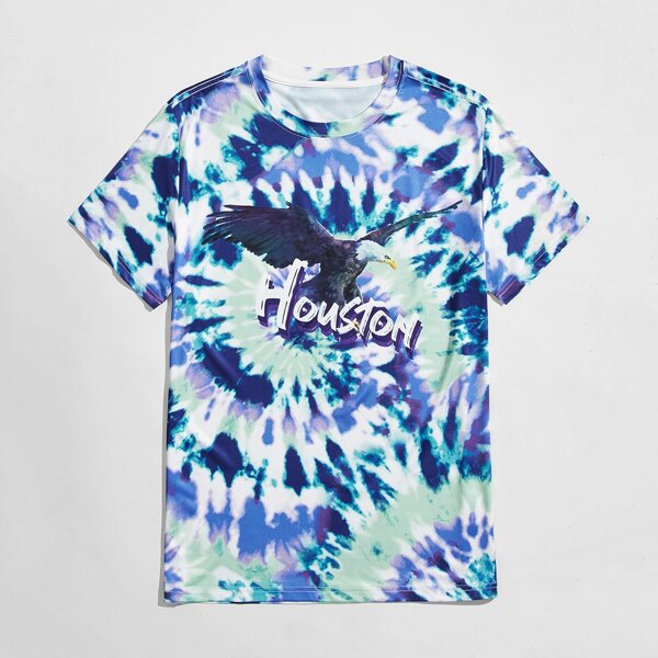 

Guys Eagle Graphic Tie Dye Tee, Multicolor