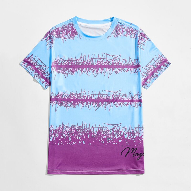 

Guys Letter All Over Print Tee, Multicolor