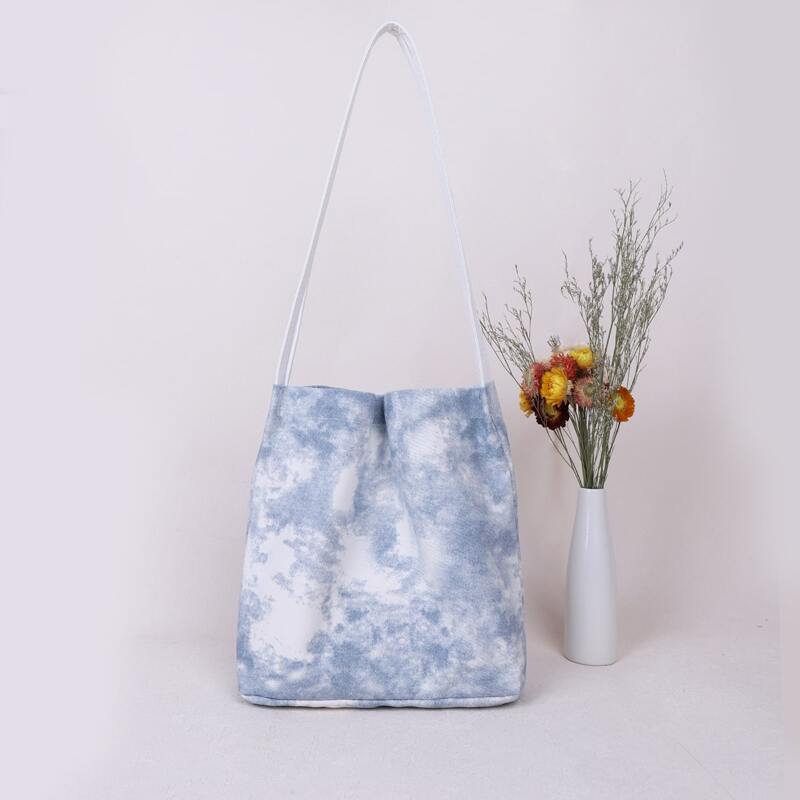 

Tie Dye Canvas Shoulder Bag, Blue