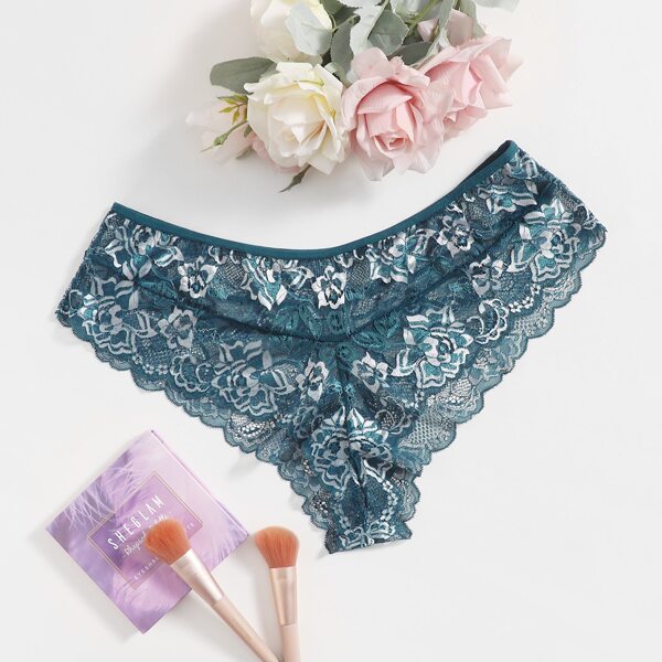 

Plus Floral Lace Panty, Dark green