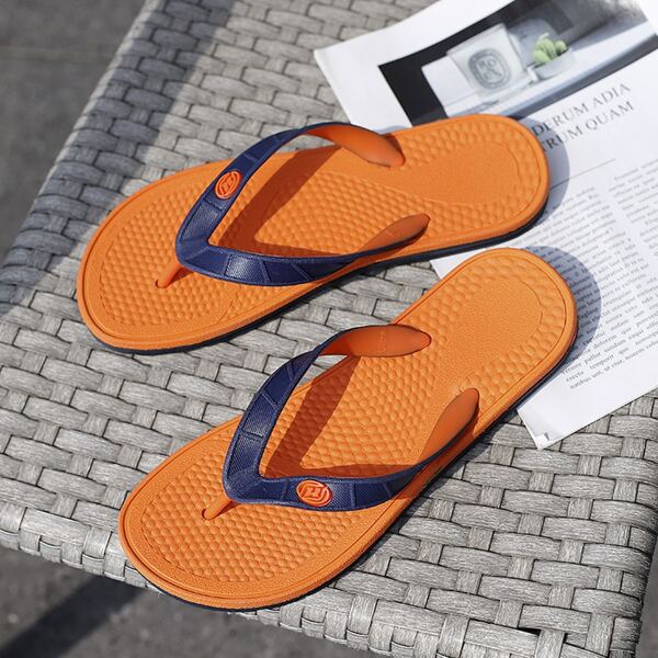 

Men Two Tone Flip Flops, Orange