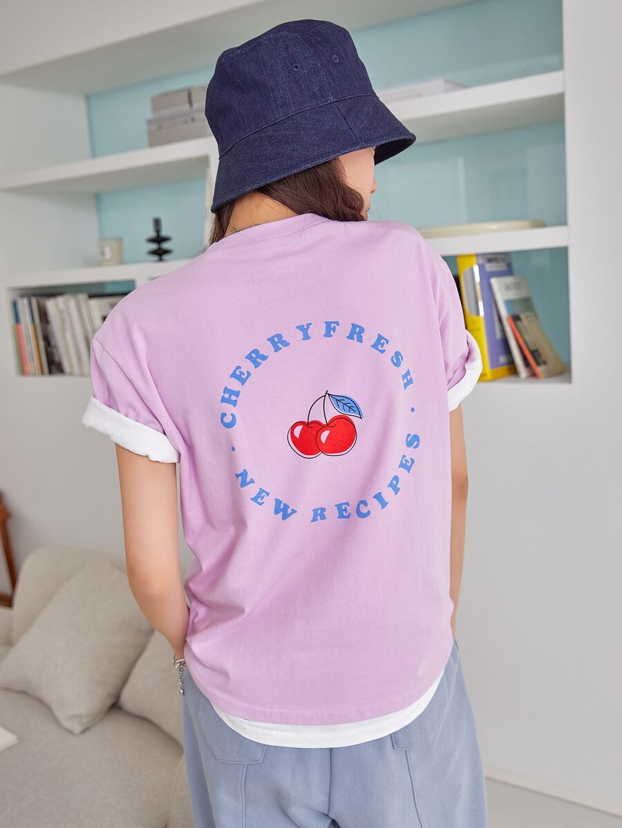 DAZY Áo thun Hoạt hình Giải trí - Màu Lilac Tím - Xem 1