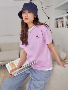 DAZY Áo thun Hoạt hình Giải trí - Màu Lilac Tím - Xem 4