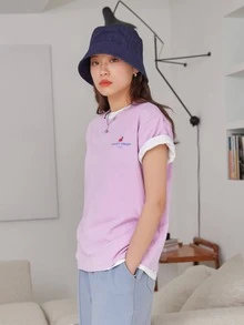 DAZY Áo thun Hoạt hình Giải trí - Màu Lilac Tím - Xem 5