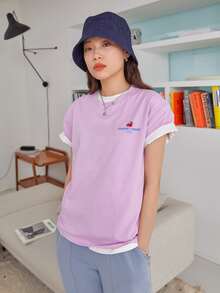 DAZY Áo thun Hoạt hình Giải trí - Màu Lilac Tím - Xem 8