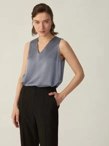 MOTF PREMIUM 100% SILK GRADE 6A 22MM TOP - Dusty Blue - View 1