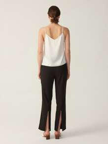 MOTF PREMIUM 100%  MULBERRY SILK GRADE 6A 19MM CAMI TOP - White - View 2