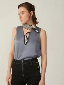 MOTF PREMIUM 100% SILK GRADE 6A 22MM TOP - Dusty Blue - View 6