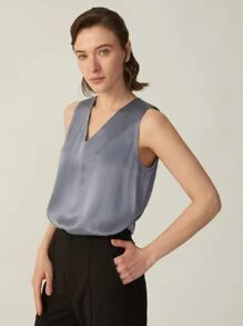 MOTF PREMIUM 100% SILK GRADE 6A 22MM TOP - Dusty Blue - View 7