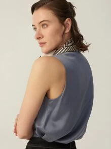 MOTF PREMIUM 100% SILK GRADE 6A 22MM TOP - Dusty Blue - View 9