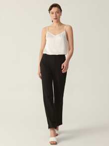 MOTF PREMIUM 100%  MULBERRY SILK GRADE 6A 19MM CAMI TOP - White - View 10