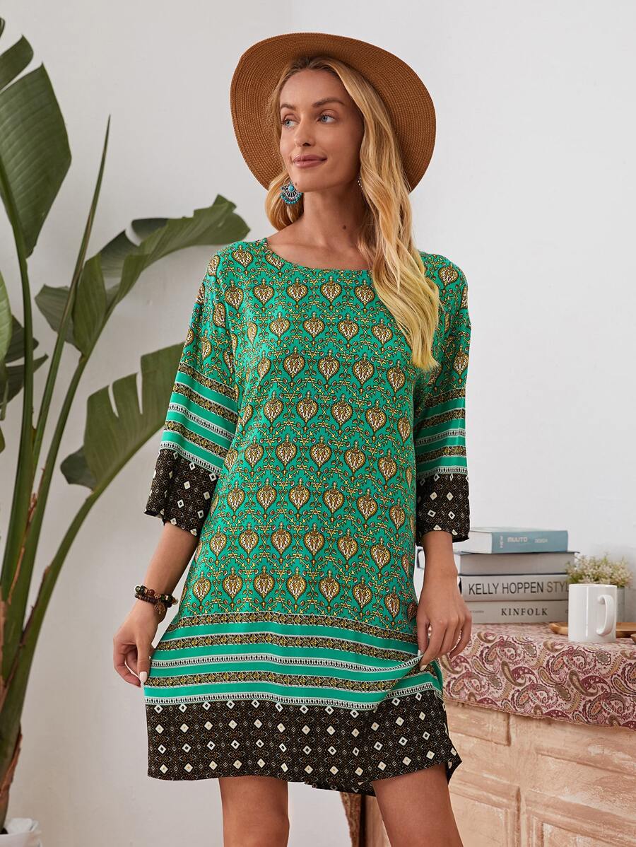 EMERY ROSE Đầm Bộ lạc Boho - Nhiều màu - Xem 1