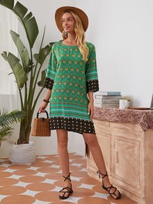 EMERY ROSE Đầm Bộ lạc Boho - Nhiều màu - Xem 5