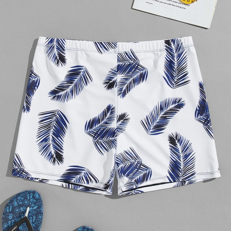 

Guys Leaf Print Swim Shorts, Multicolor