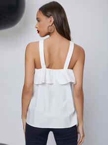 SHEIN BAE Casual Vlak Dame top Rimpeling