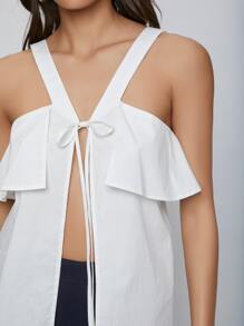 SHEIN BAE Casual Vlak Dame top Rimpeling