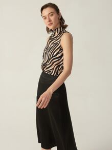 MOTF PREMIUM SILK GRADE 6A 19MM ZEBRA STRIPE TOP - Multicolor - View 10