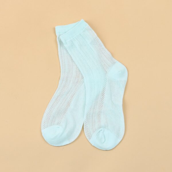 

Plain Crew Socks, Mint blue