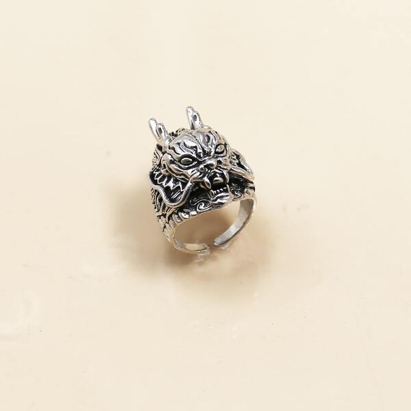 

Men Vintage Cuff Ring, Silver