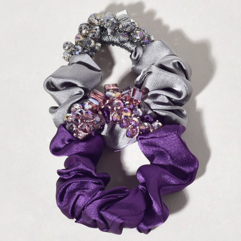 

2pcs Crystal Scrunchie, Multicolor