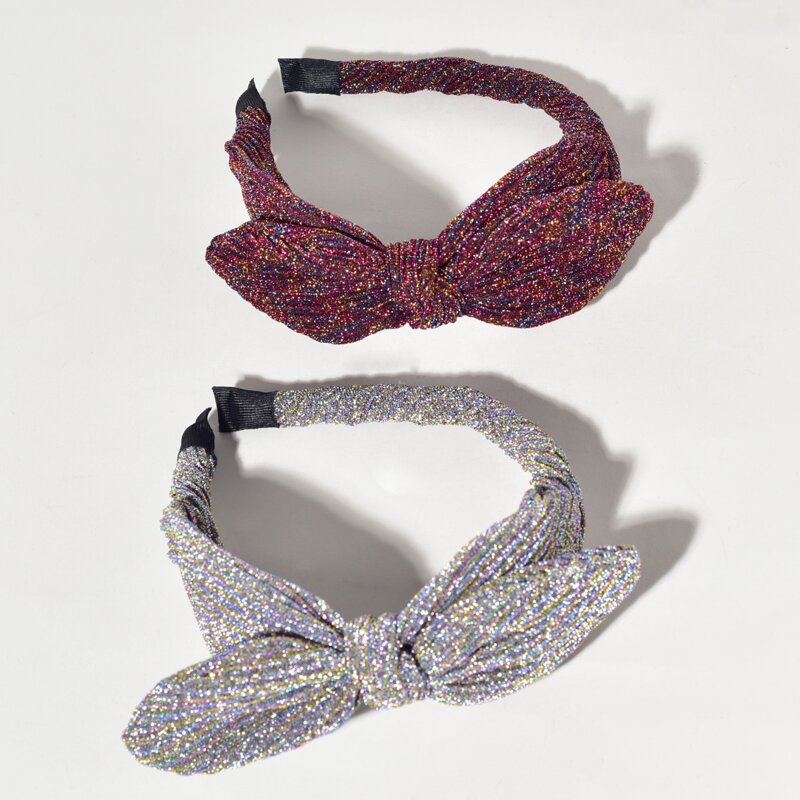

2pcs Glitter Ears Headband, Multicolor